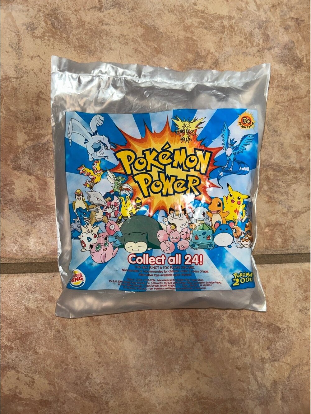Vintage 2000 Burger King Pokémon Power Toy Factory Sealed Original Bag